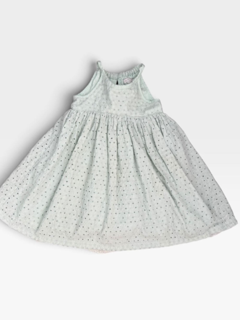 Mint eyelet dress